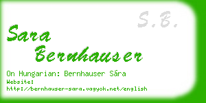 sara bernhauser business card