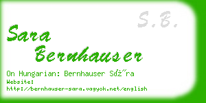 sara bernhauser business card